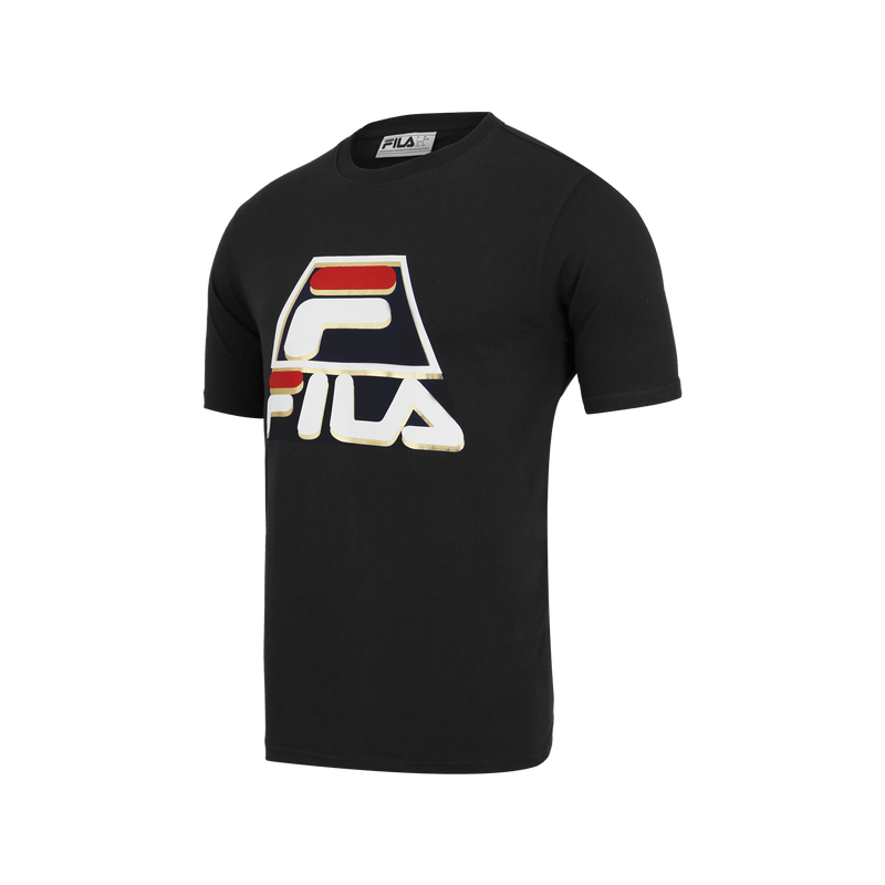 Playera Fila Grant Hill Icon Negro Dorado De Caballero Original