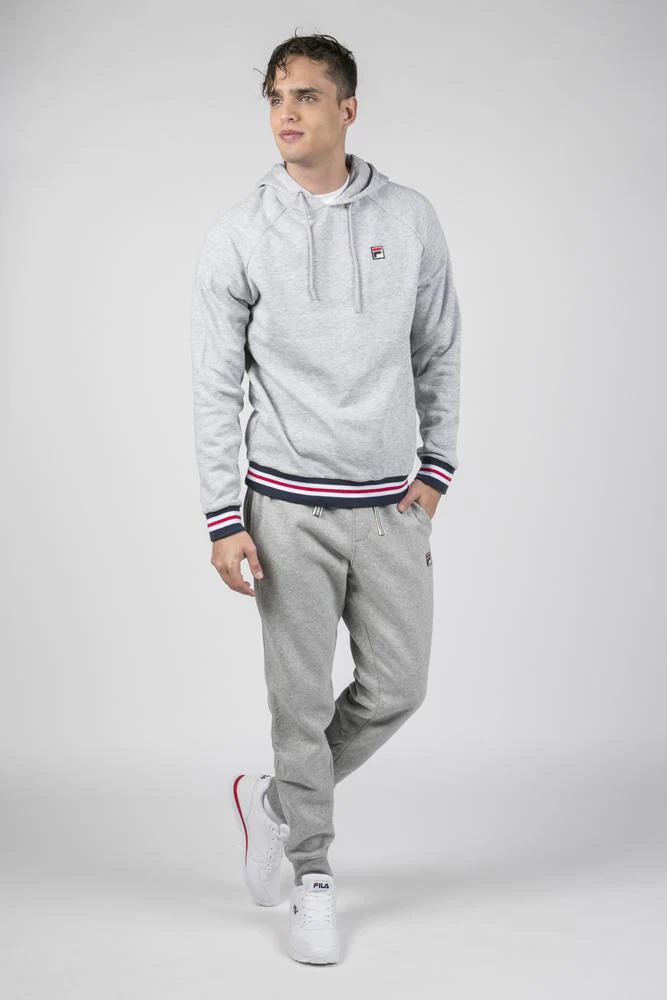 Sudadera Fila Vintage College Gris De Caballero Original.