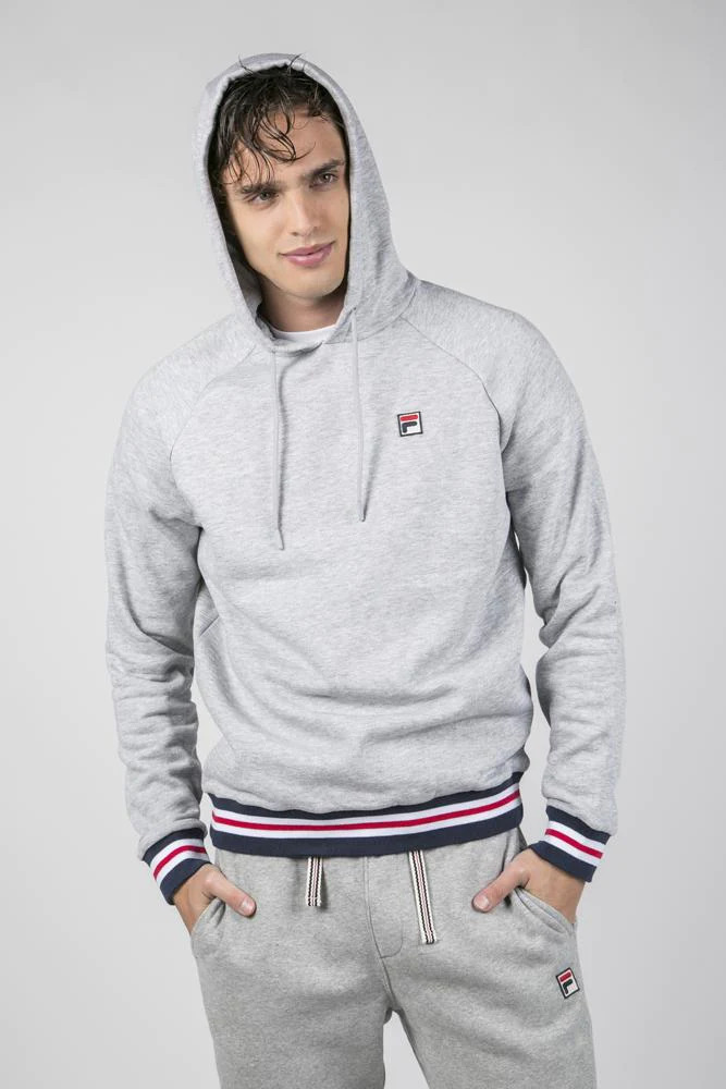 Sudadera Fila Vintage College Gris De Caballero Original.
