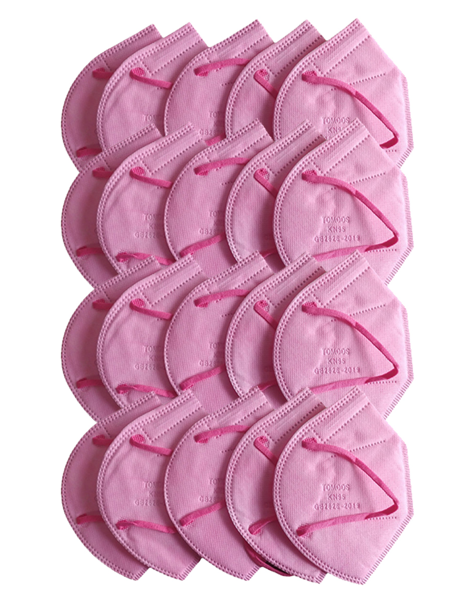 20 cubrebocas rosas para adulto KN95 