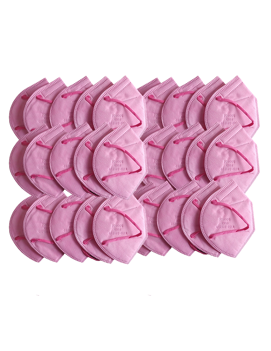 30 cubrebocas rosas para adulto KN95 