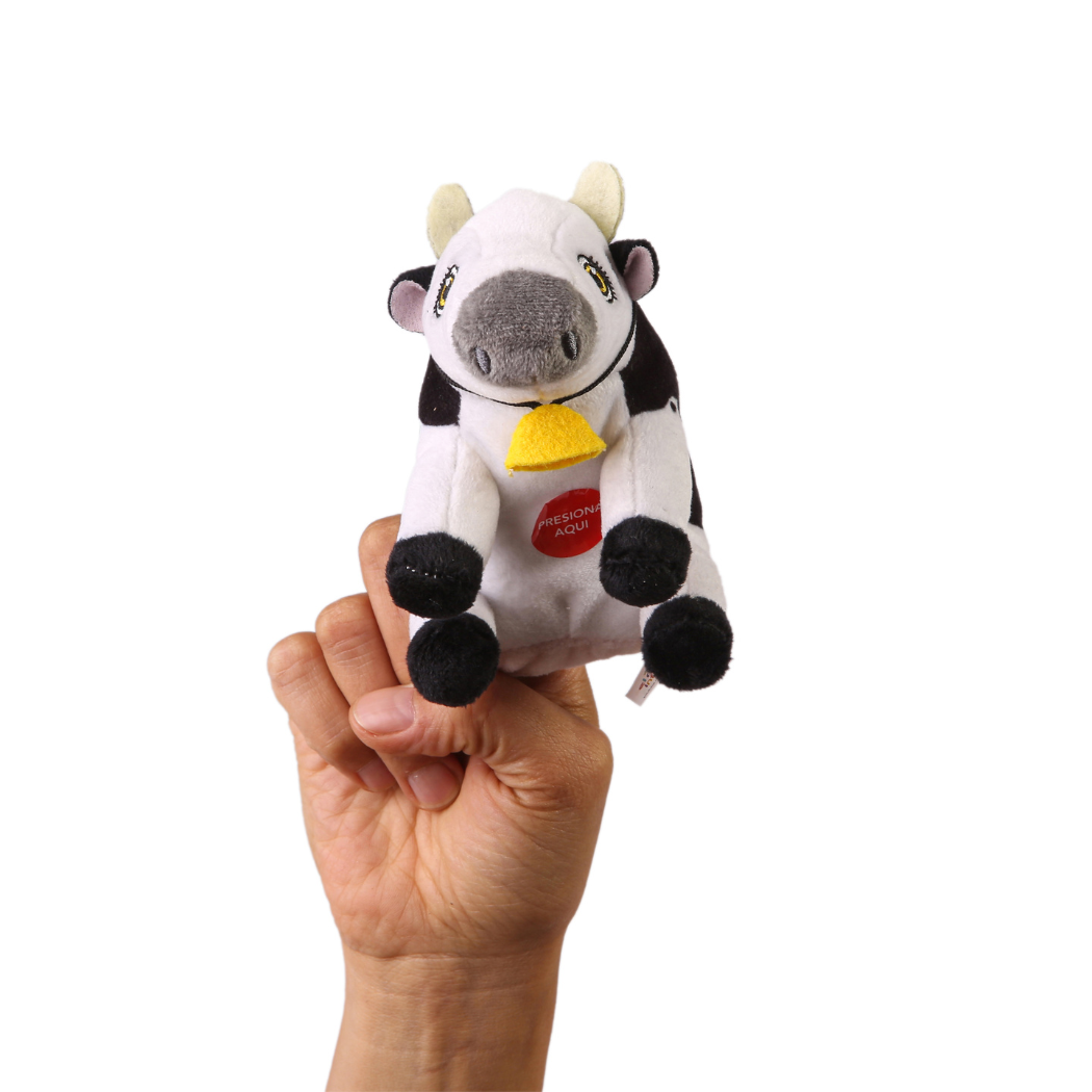 Titeres de dedo musicales la Granja de Zenon combo x2 Pepe Lorito y Vaca Lola