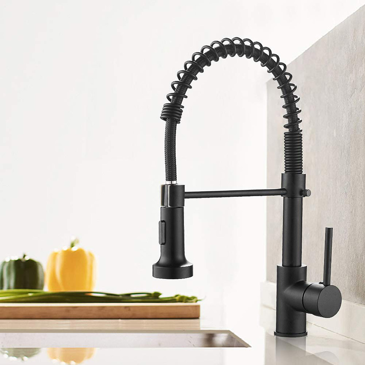 Esatto® Llave Mezcladora Monomando Cocina Negra Mate Mbf022n