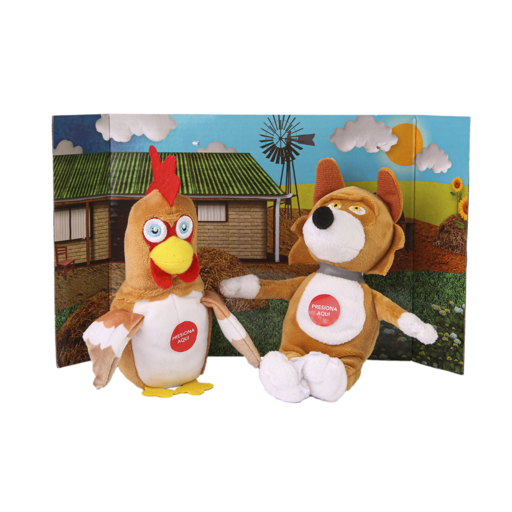 Titeres de dedo musicales la Granja de Zenon combo x2 Bartolito y Lobo Beto