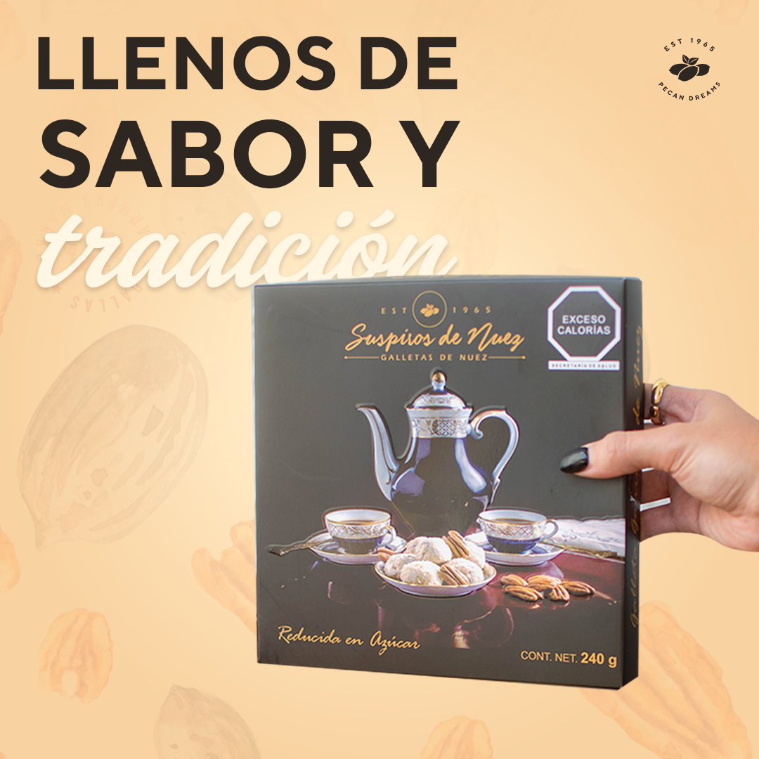 Suspiros de Nuez - Galletas De Nuez Gourmet - Reducidas en Azúcar 100% Natural - 240g