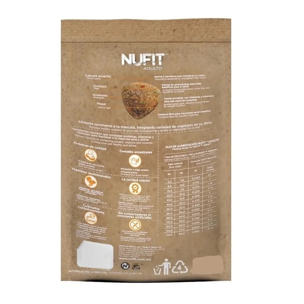 CROQUETA ALIMENTO PERRO ADULTO PREMIUM NUFIT BY NUPEC 4KG