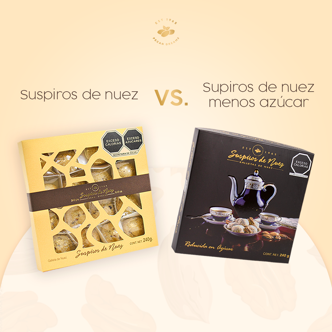 Suspiros de Nuez - Galletas De Nuez Gourmet Sin Azúcar - 100% Naturales - 500g