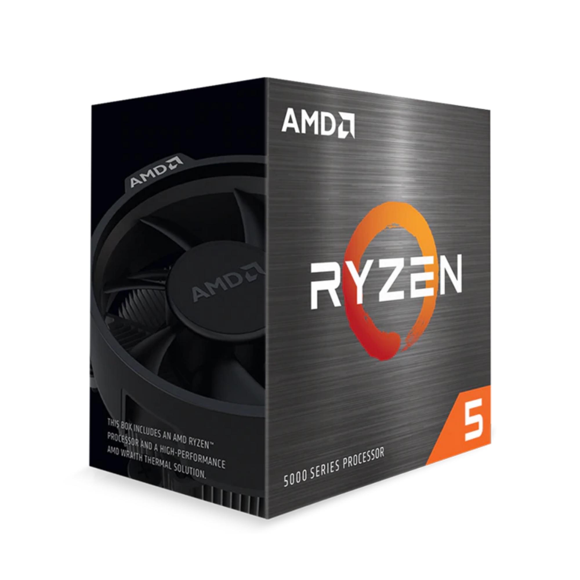 Procesador AMD Ryzen 5 5600X, AM4, 6 Núcleos, hasta 4.6 GHz, sin Gráficos, incluye Disipador.