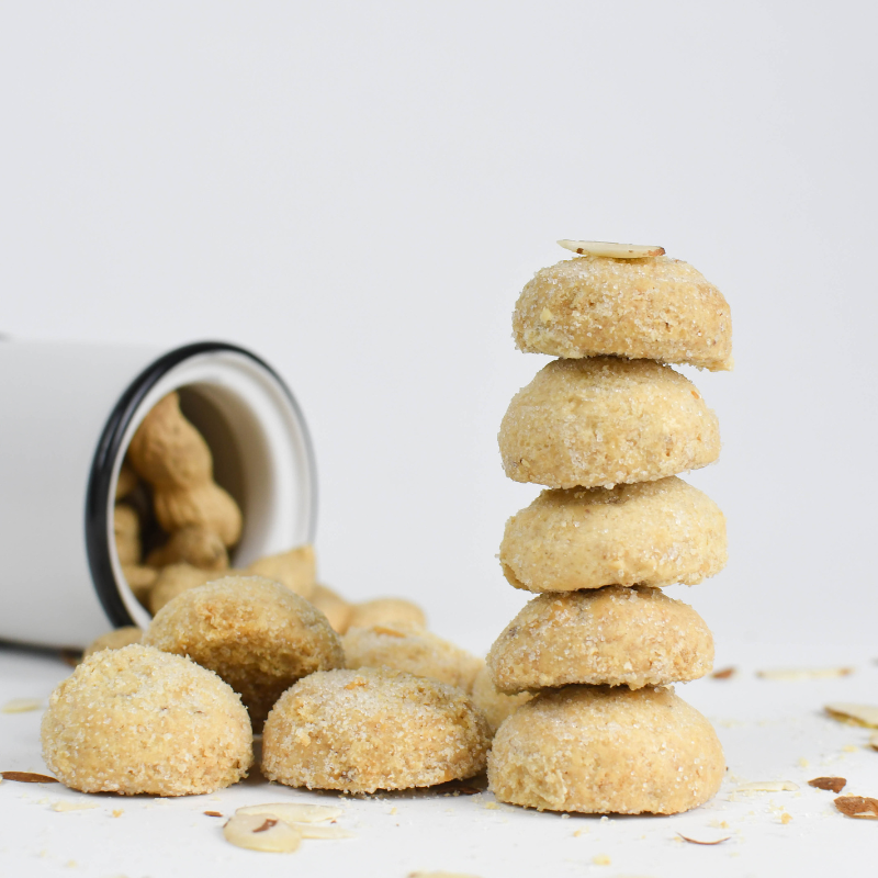 Doble Suspiro - Galletas De Cacahuate Con Almendra Gourmet 240g (2 Piezas)