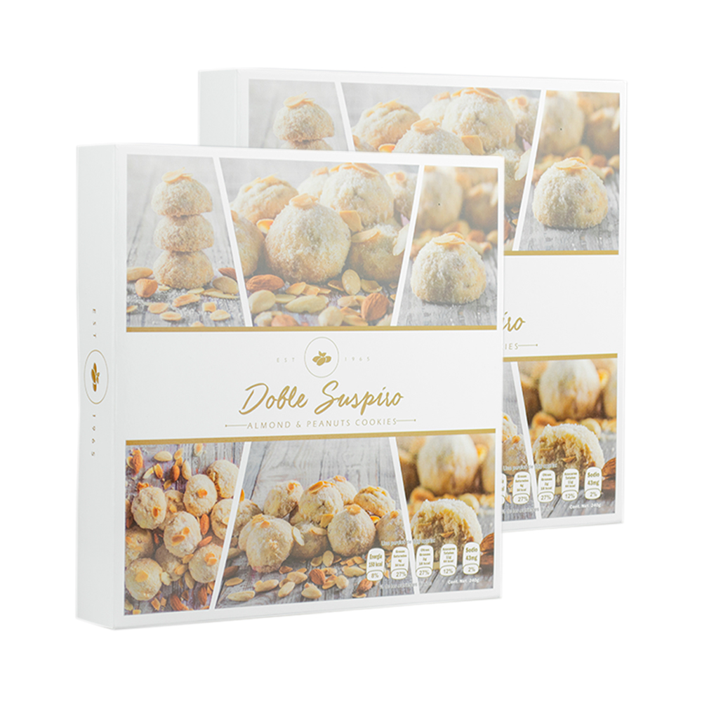 Doble Suspiro - Galletas De Cacahuate Con Almendra Gourmet 240g (2 Piezas)