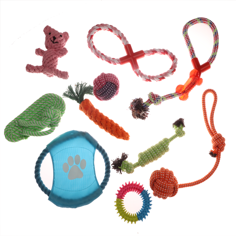 Kit Con 10 Juguetes De Hilo Para Perro Innovapets