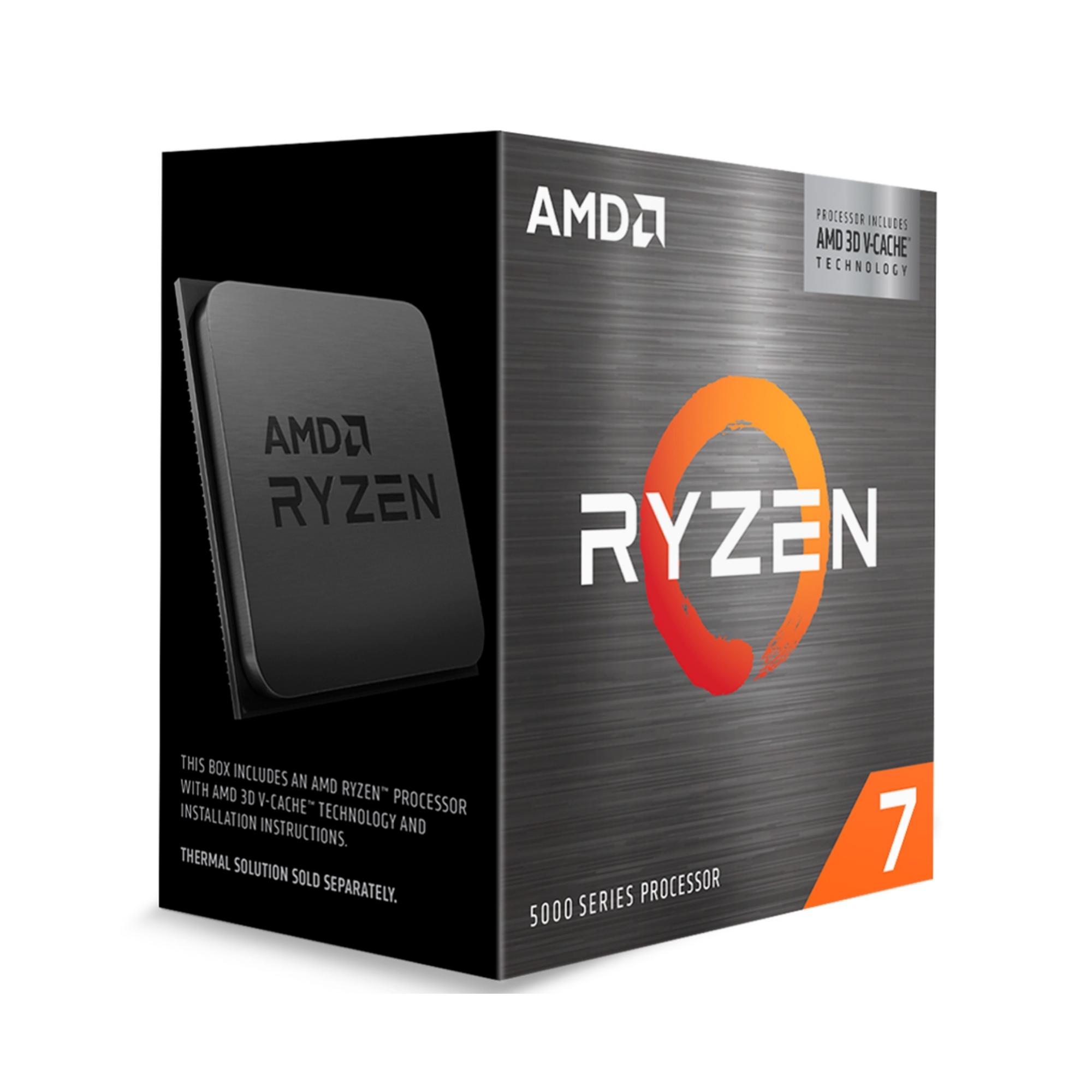 Procesador AMD Ryzen 7 5800X3D, AM4, 8 Núcleos, hasta 4.5 GHz, sin Gráficos, sin Disipador.