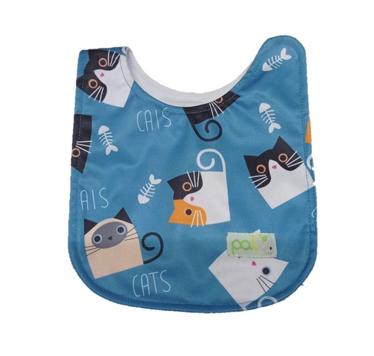 Baberos Estampados de Tela Impermeable Kit de 5 piezas