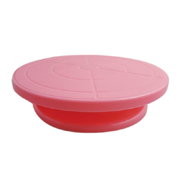 Base Kecompras Con Plato Giratorio Color Rosa Para Decorar Pasteles