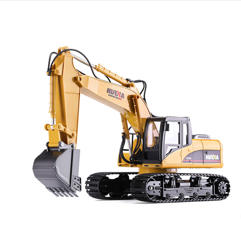 Excavadora a control remoto RC Huina 1550 Metal 1:14 15 canales 2.4Ghz Rc de construcción Retroexcavadora