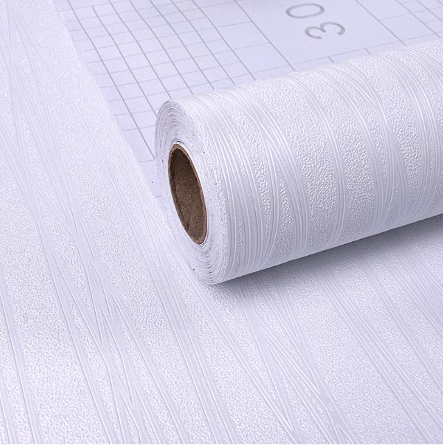 Papel tapiz adherible textura nordico blanco 10m x 45cm