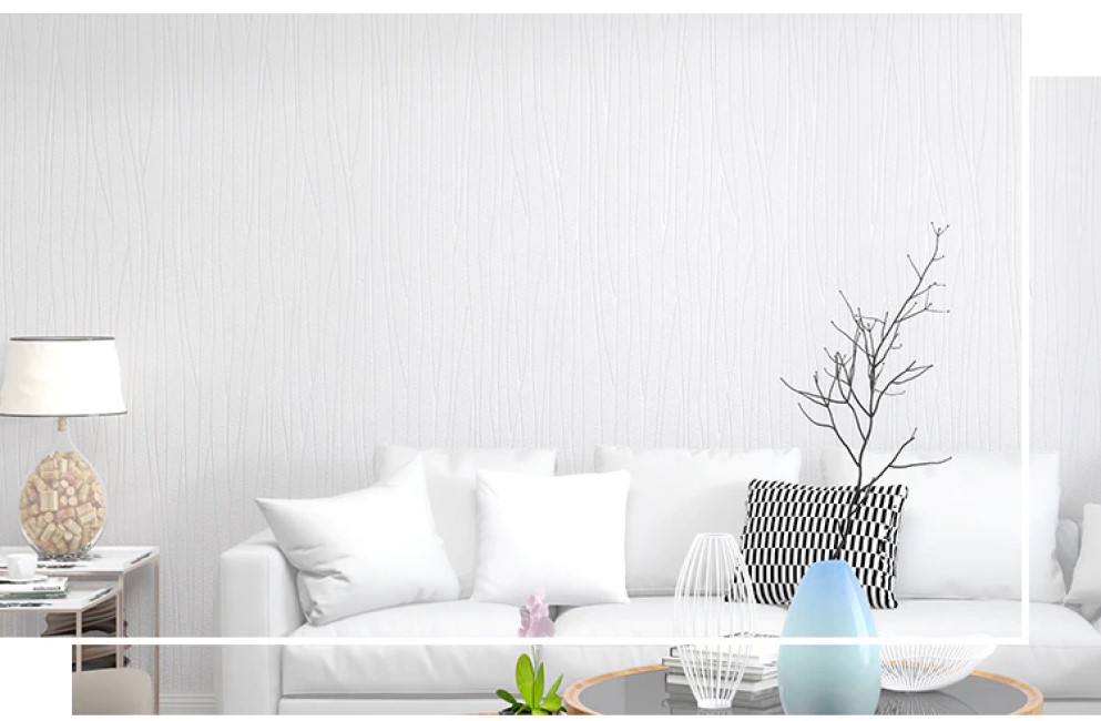 Papel tapiz adherible textura nordico blanco 10m x 45cm