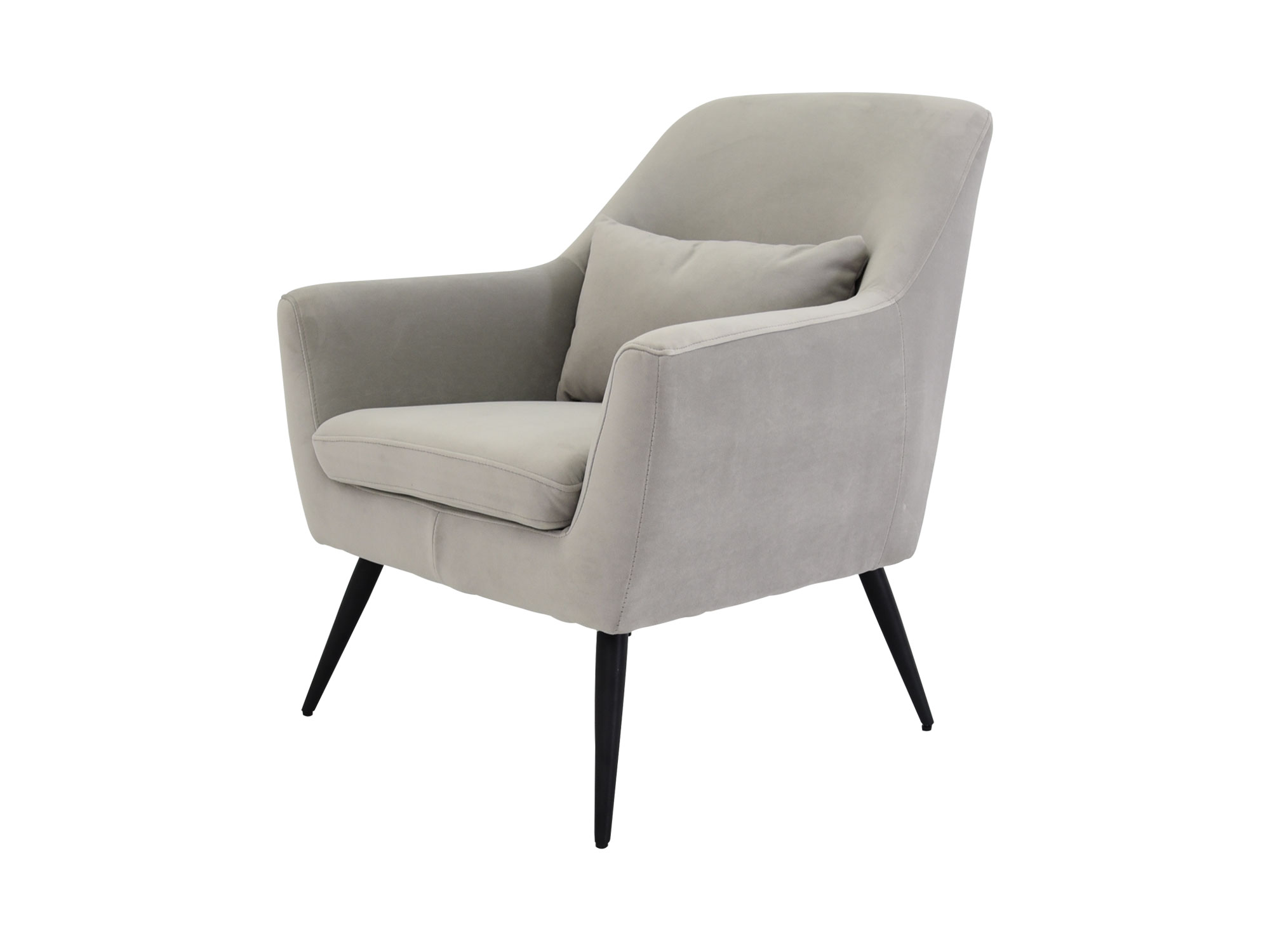 Sillón individual York de Tela color Gris Claro