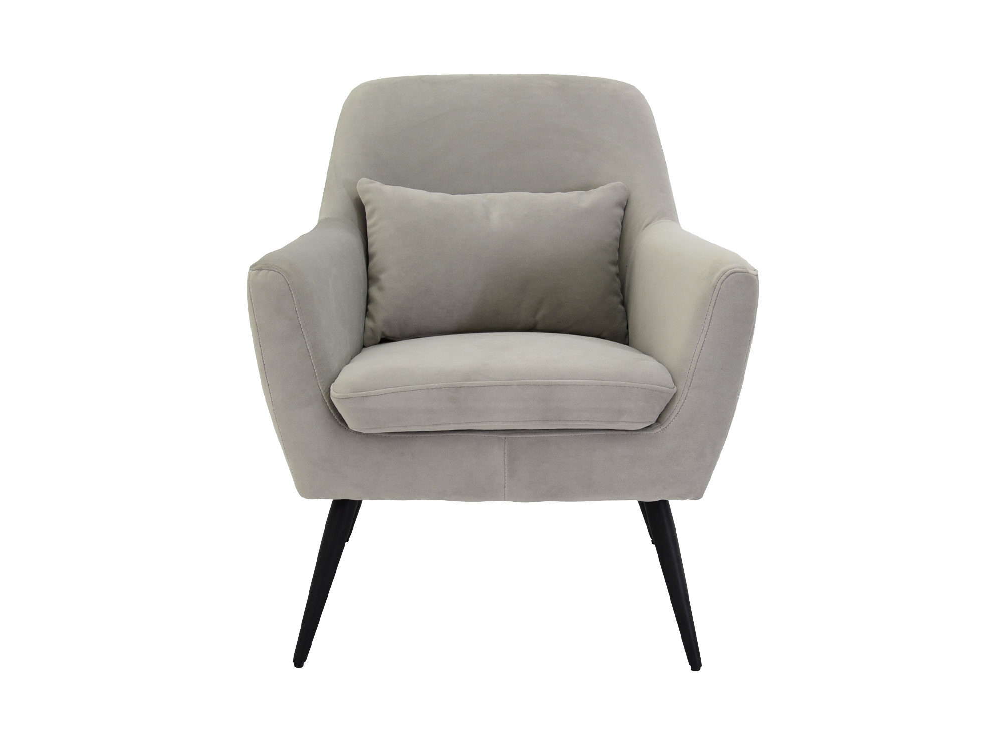 Sillón individual York de Tela color Gris Claro