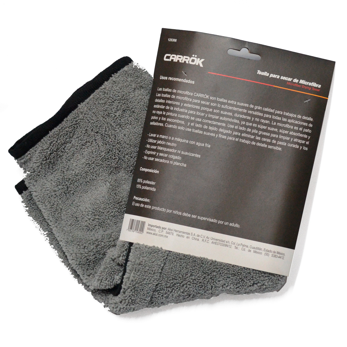 Toalla Super Absorbente Secado Rapido Microfibra  CARROK  gris 90 x 60 cm 3 pack