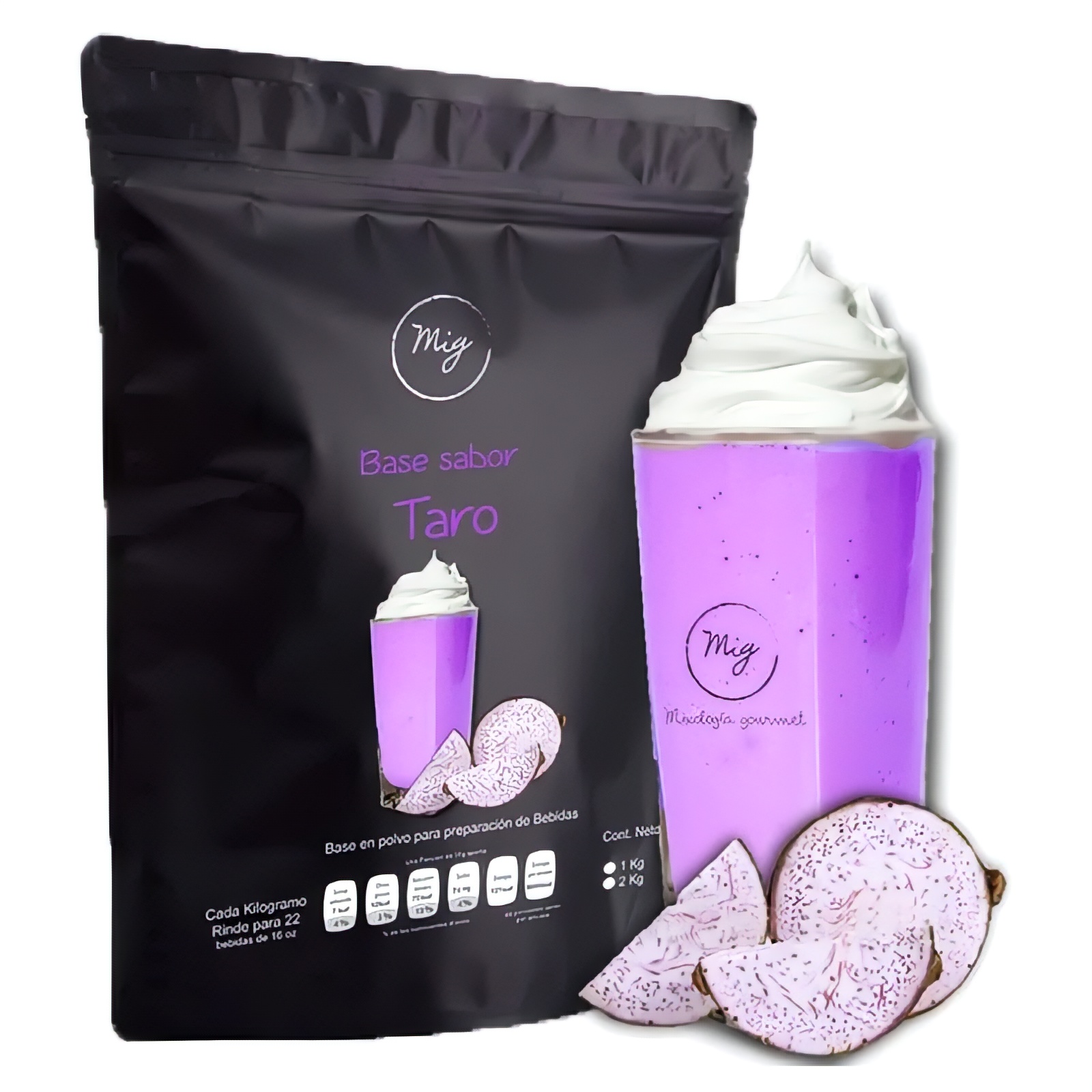 Base Frappé Sabor Taro 2 Kg Bebida (insumos Para Cafetería)
