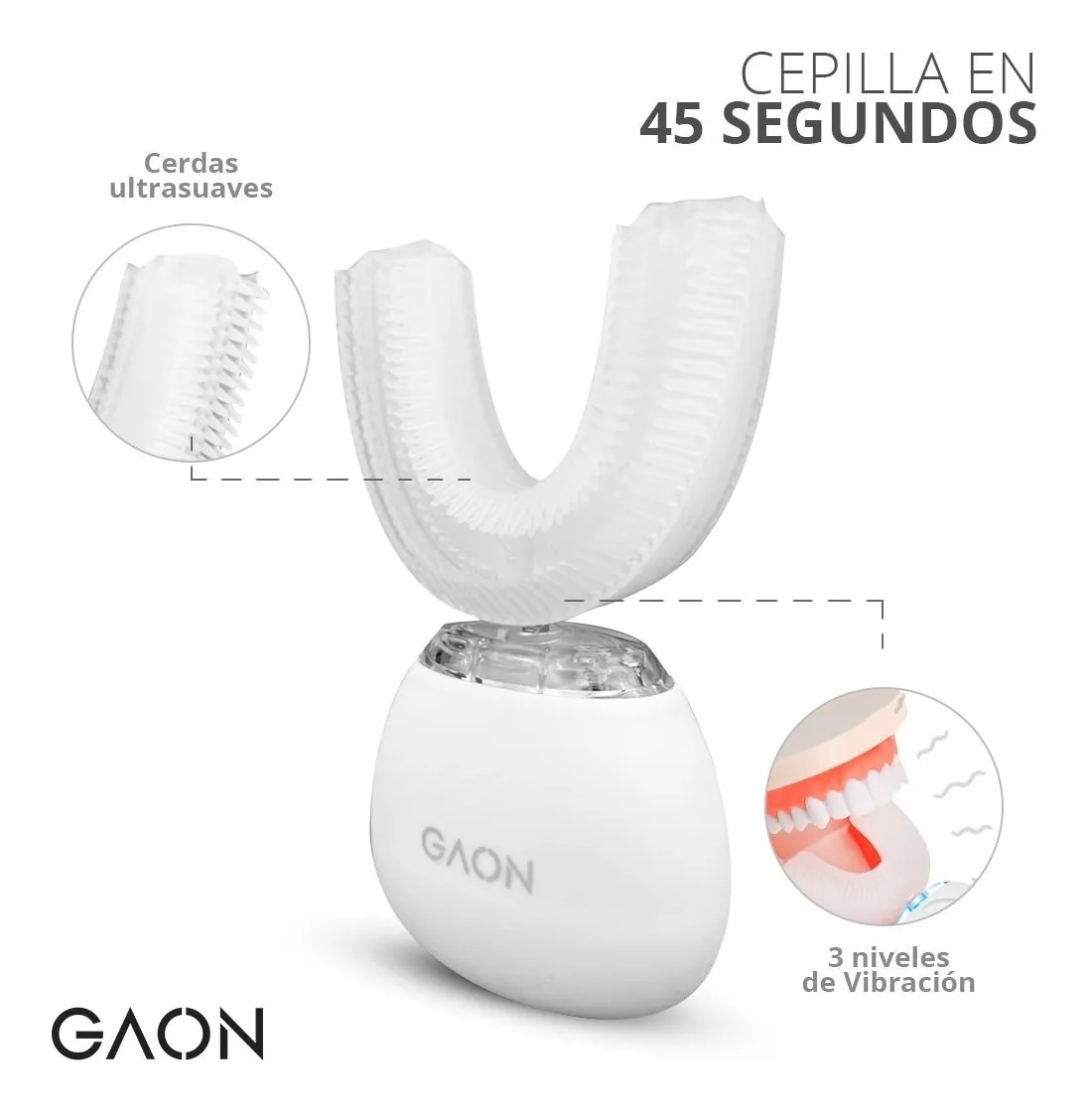 Cepillo Dental Electrico Recargable Blanqueamiento Adulto