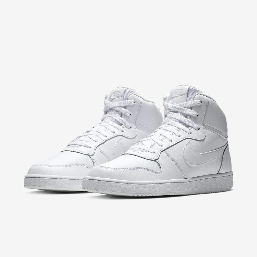 Tenis Nike Ebernon Mid Triple White Piel Hombre AQ1773-100