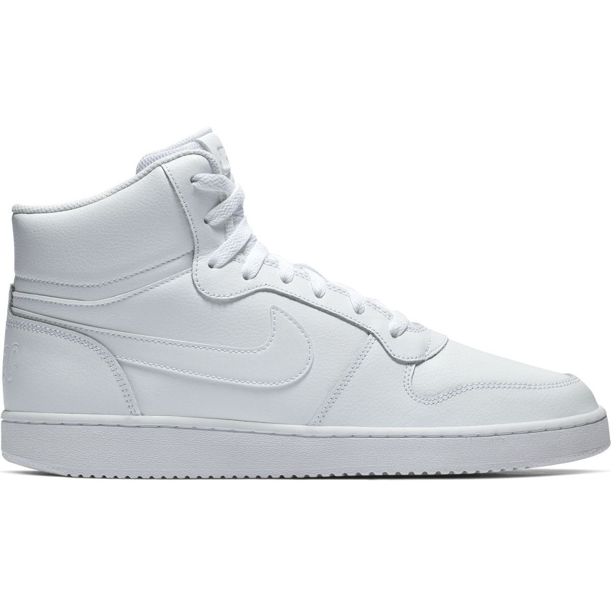 Tenis Nike Ebernon Mid Triple White Piel Hombre AQ1773-100