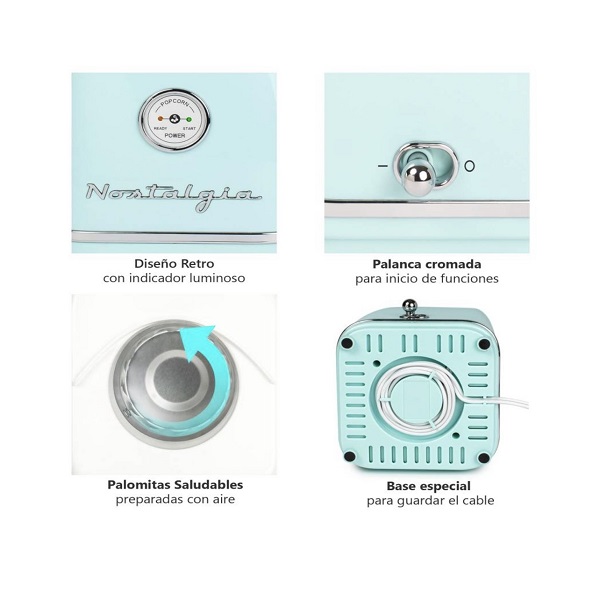 Máquina para Palomitas Nostalgia Classic Aqua