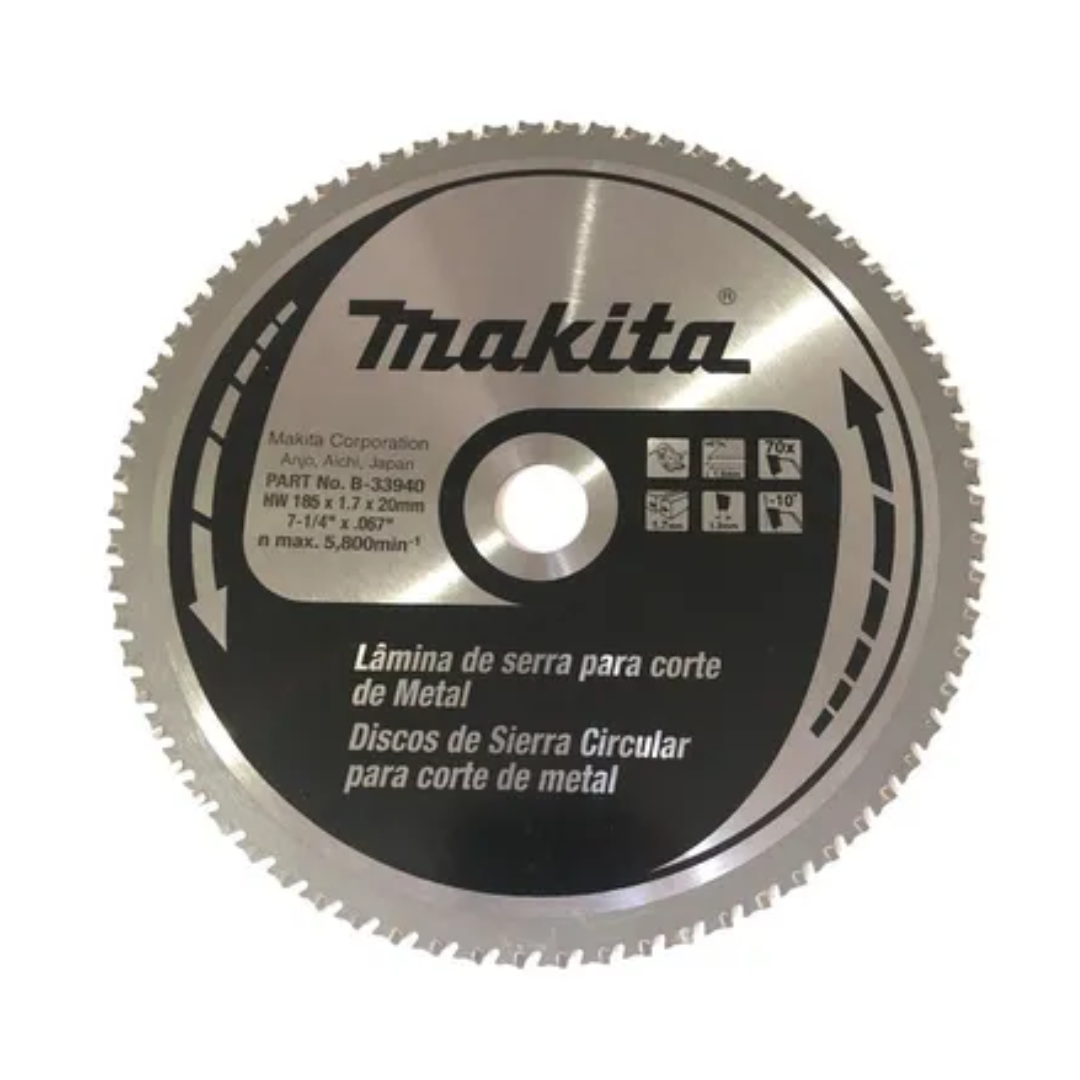 Disco Sierra Corte Metal 7-1/4 X 5/8 X 70 D Makita B33940