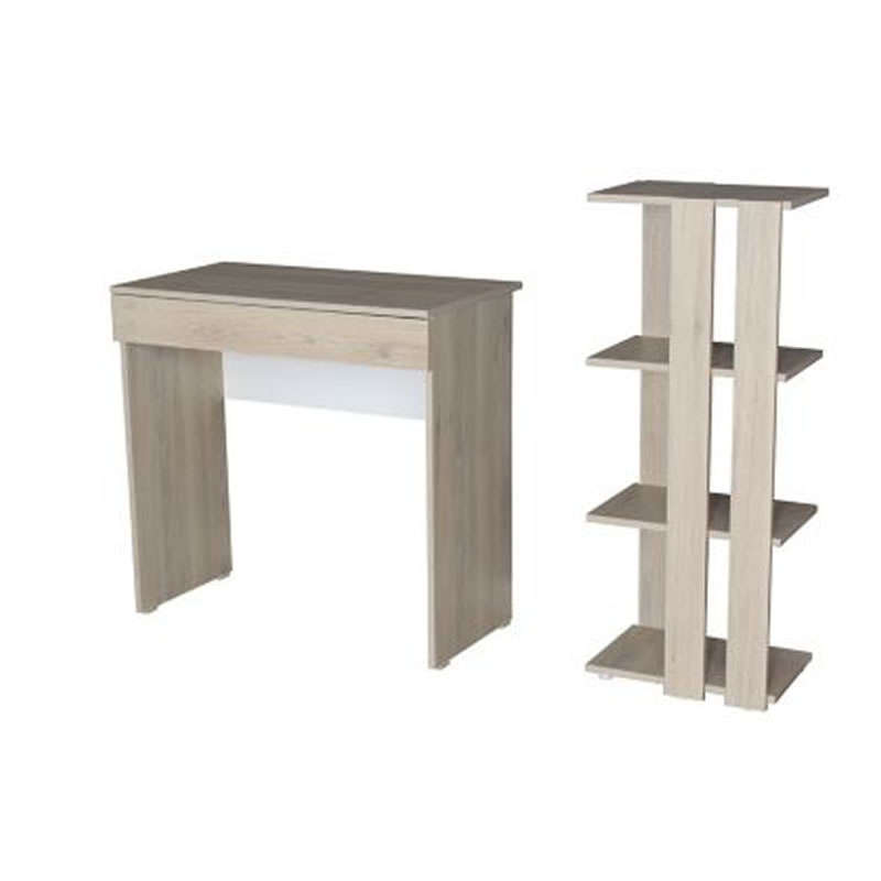 Combo Escritorio + Librero Clásico Jarl Maderkit 626465 SMAC