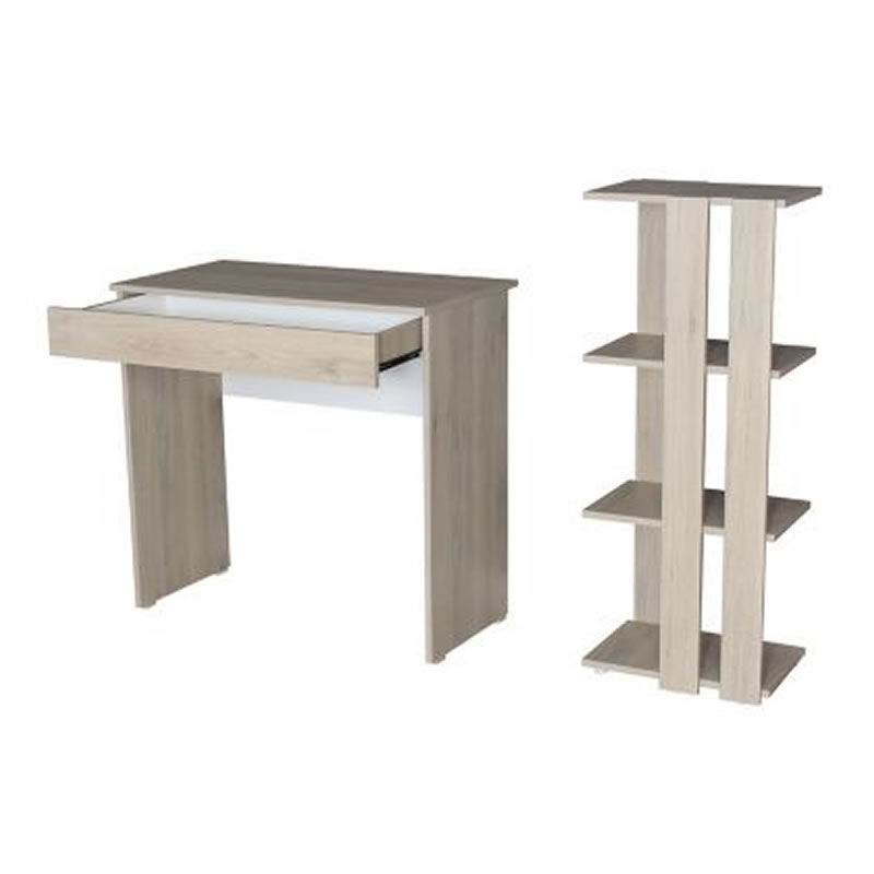 Combo Escritorio + Librero Clásico Jarl Maderkit 626465 SMAC