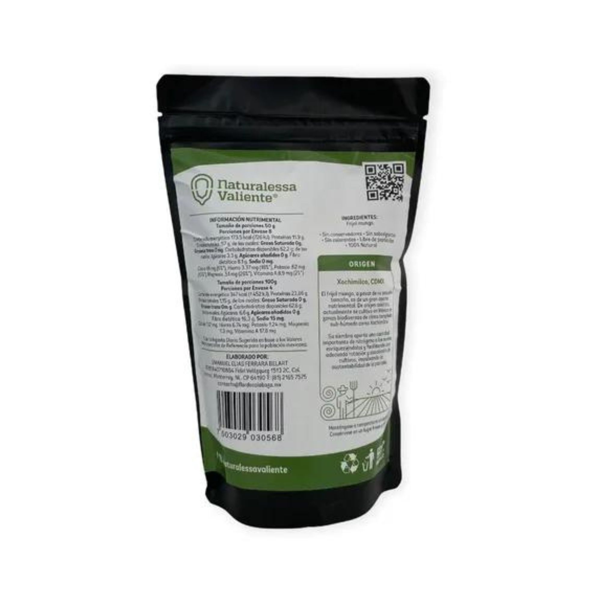 Frijol Mungo Seco 400g Naturalessa Valiente Agroecológico