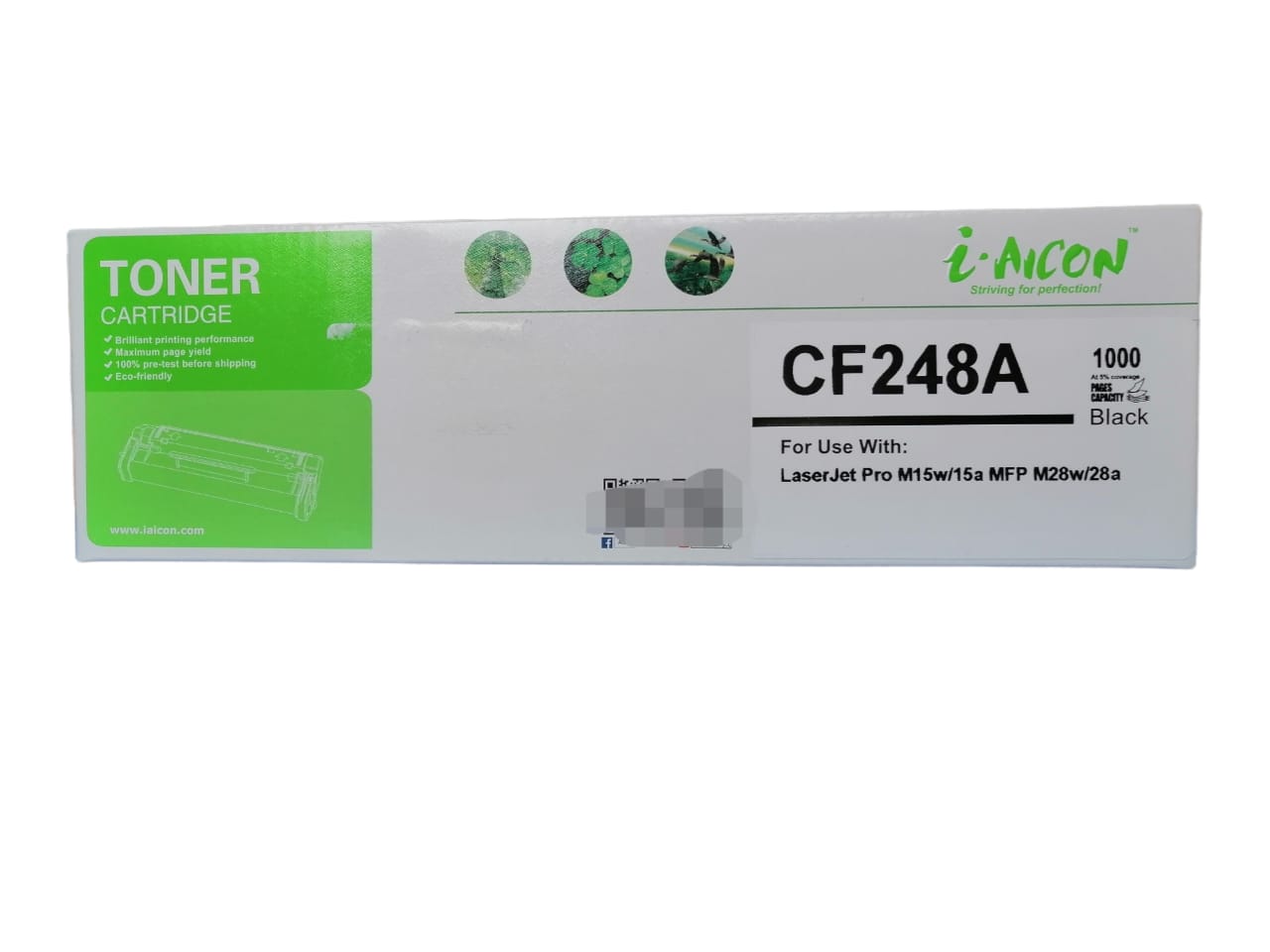 Cartucho tóner IAICON compatible para uso en CF248 A (48 A) nuevo, para uso en HP  M15w, M14W, M28W
