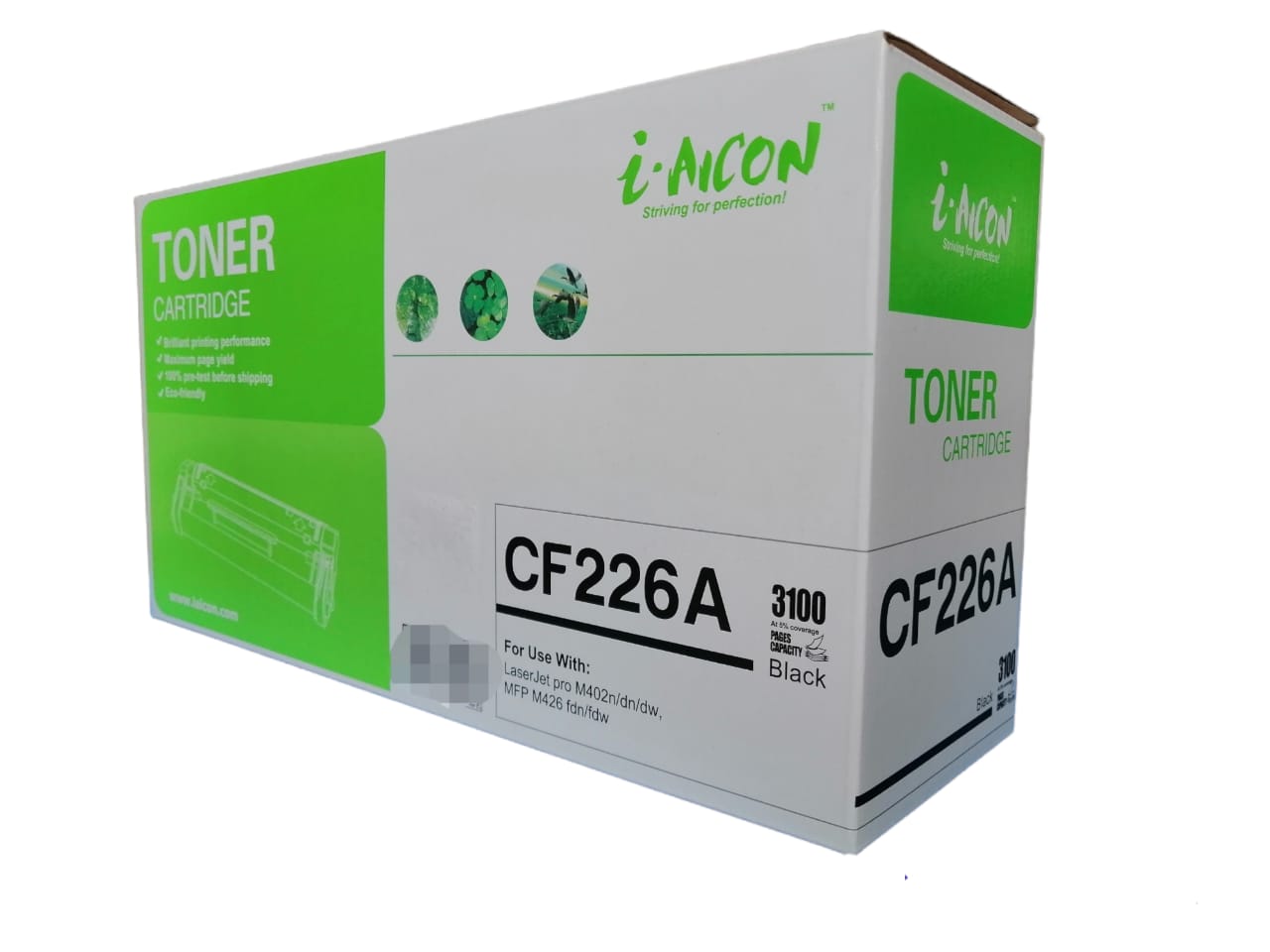 Cartucho tóner CF226 A (26 A) compatible genérico nuevo, para uso en HP PRO M402, MFP M426.
