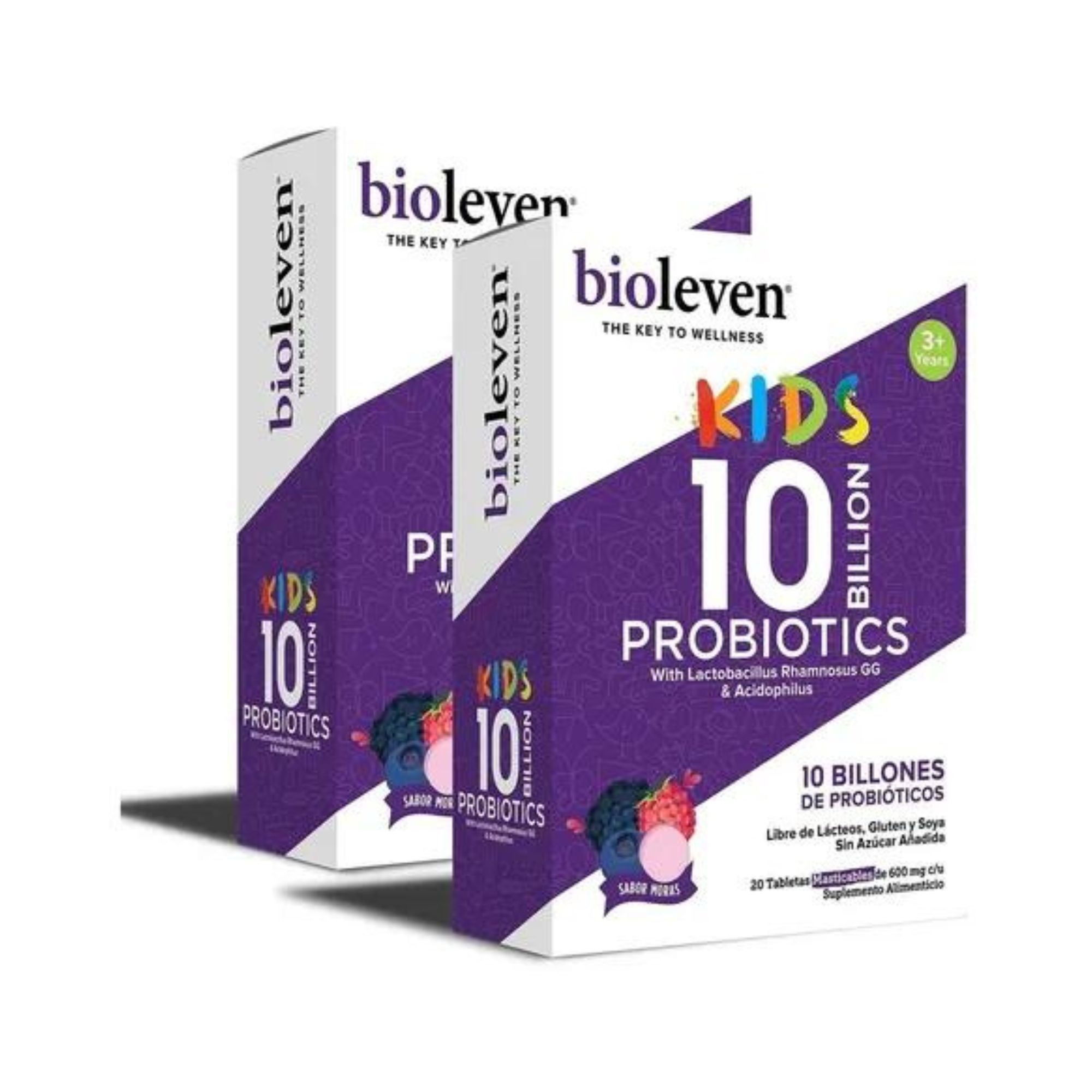 2 Pack Probióticos 10 Billones Bioleven 20 Tabletas 3+ 