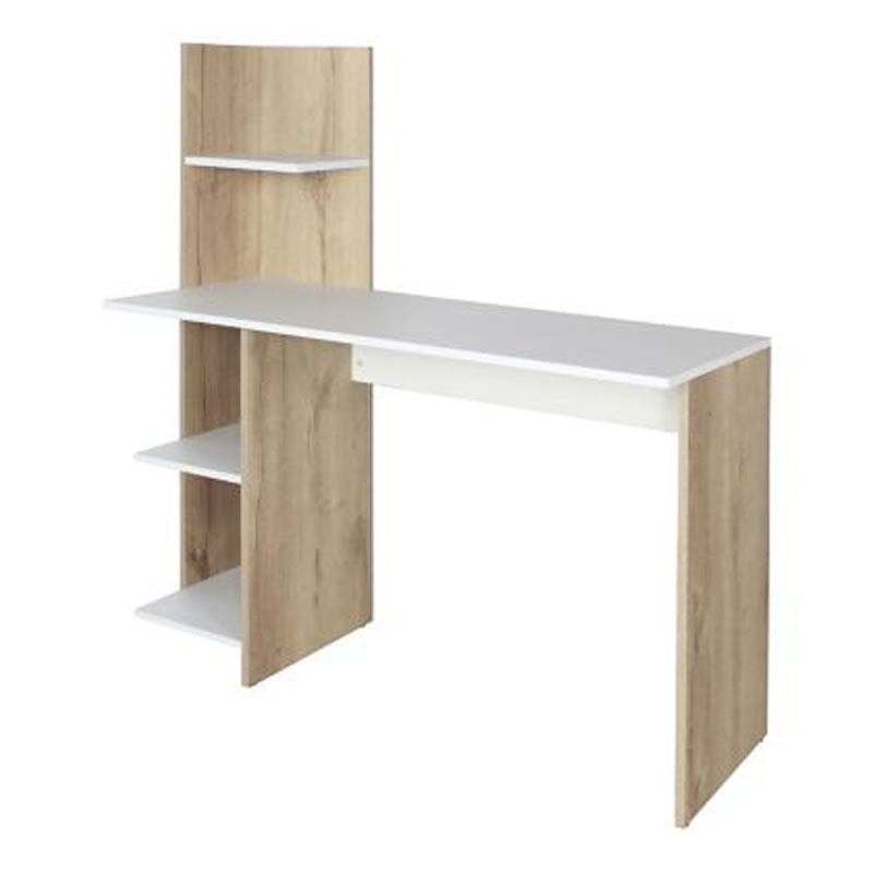 Escritorio Con Biblioteca Wex Melamina Maderkit 626457 SMAC