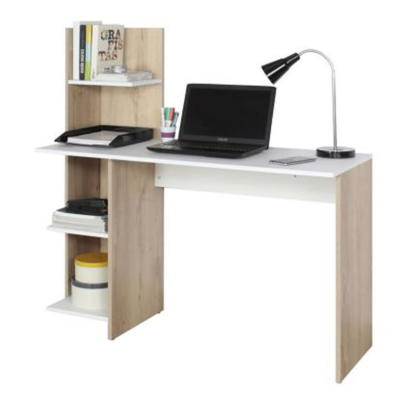 Escritorio Con Biblioteca Wex Melamina Maderkit 626457 SMAC