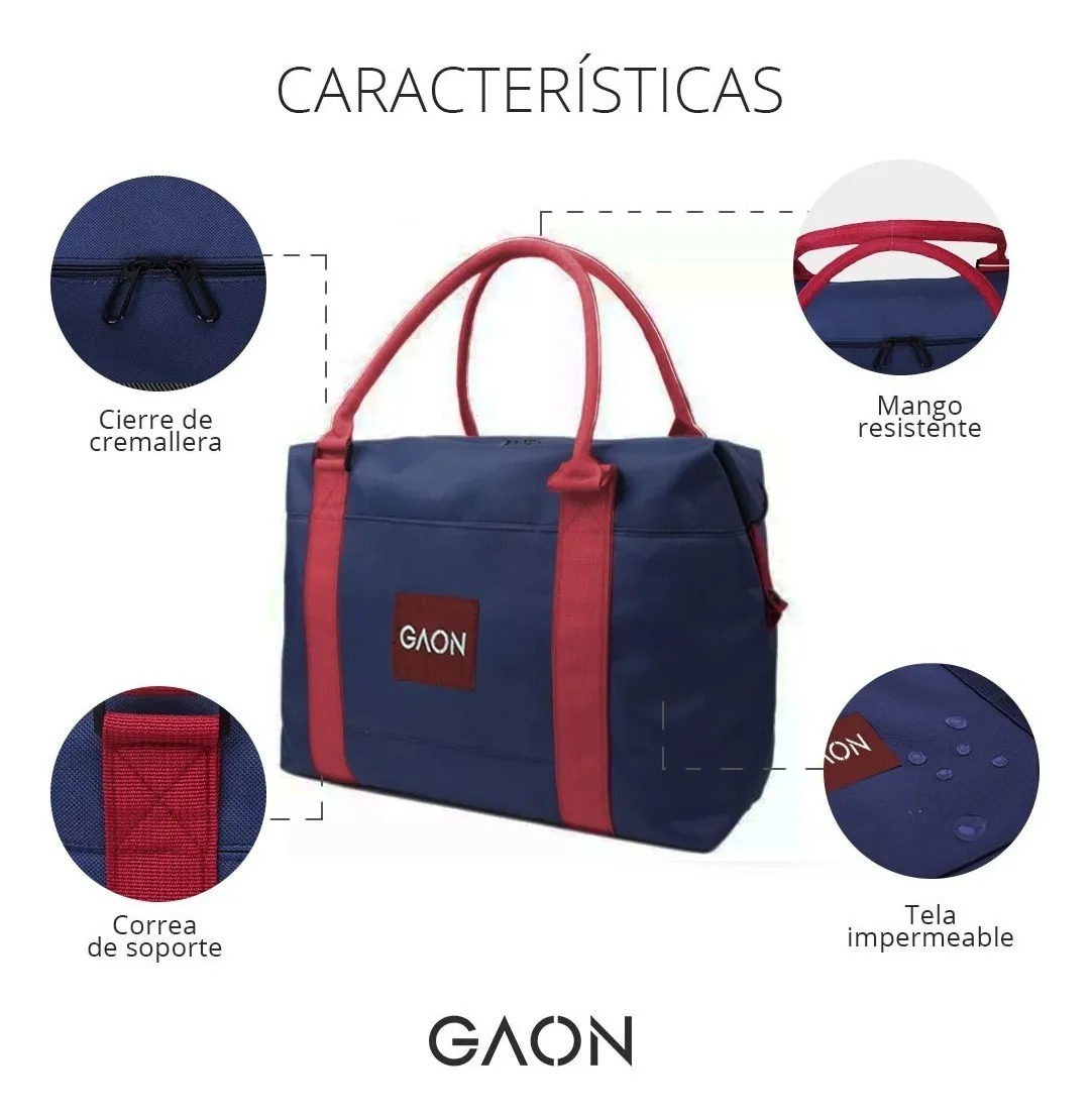 Bolsa De Mano Para Viaje o Playa Deportiva Maleta De Lona Gaon
