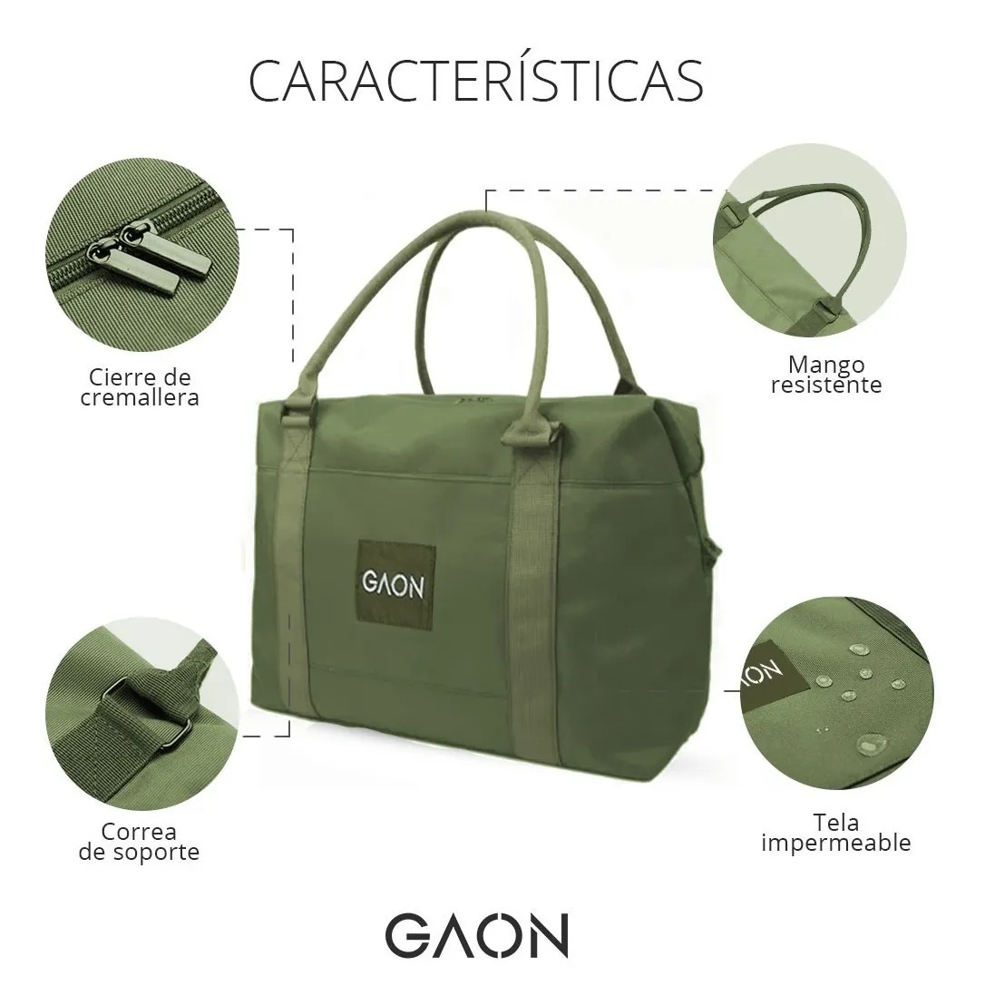 Bolsa Para Viaje o Playa De Mano Deportiva Maleta De Lona Gaon