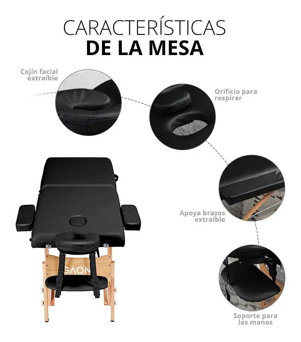 Cama Para Masajes Portatil Mesa Camilla Para Spa Plegable