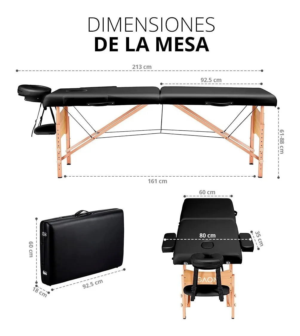 Cama Para Masajes Portatil Mesa Camilla Para Spa Plegable