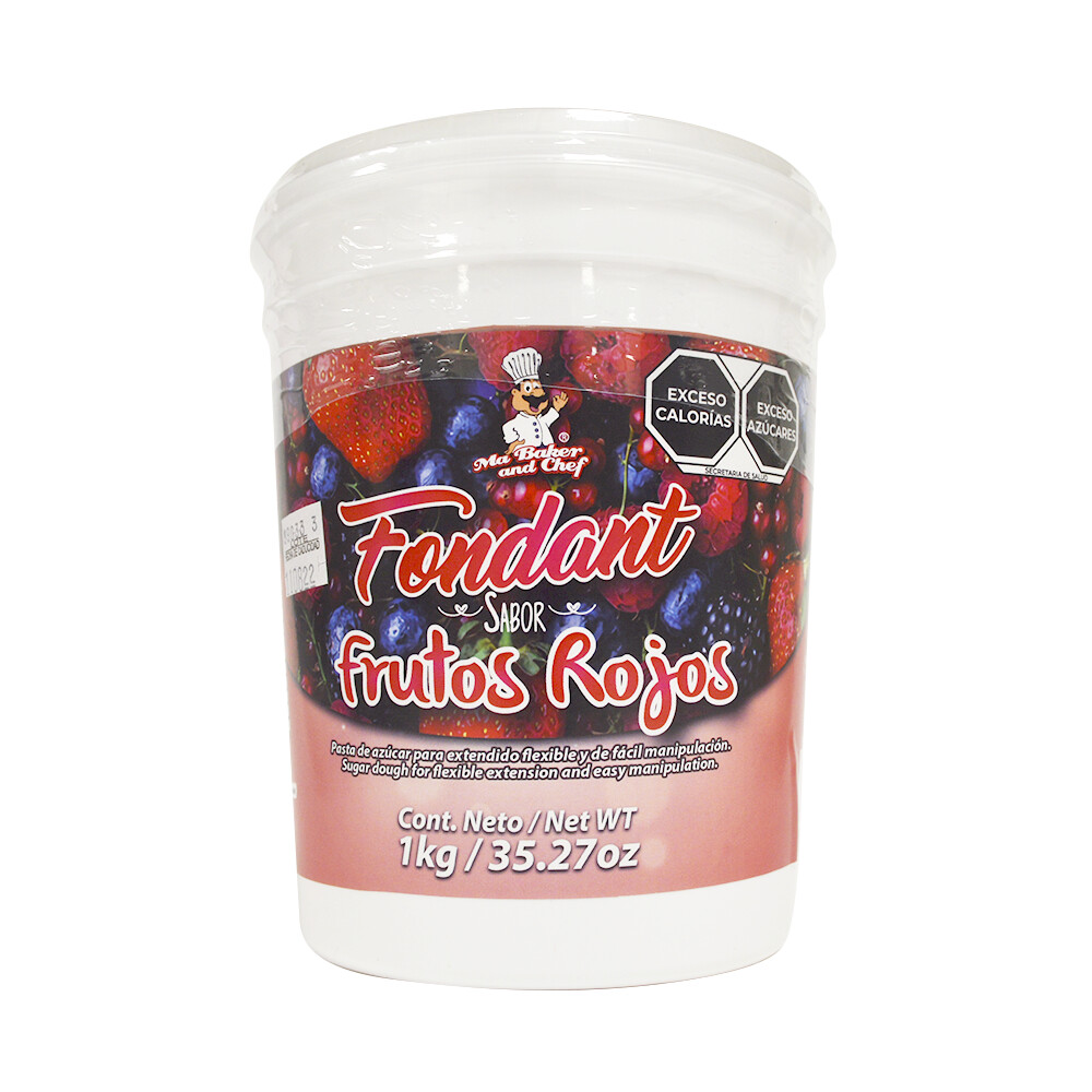 Fondant Sabor Frutos Rojos Blanco 1kg Ma Baker Fopa09-1000