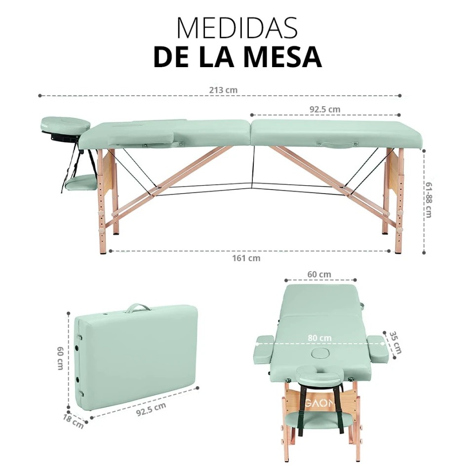 Cama Para Masajes Portatil o Mesa Camilla Para Spa Plegable