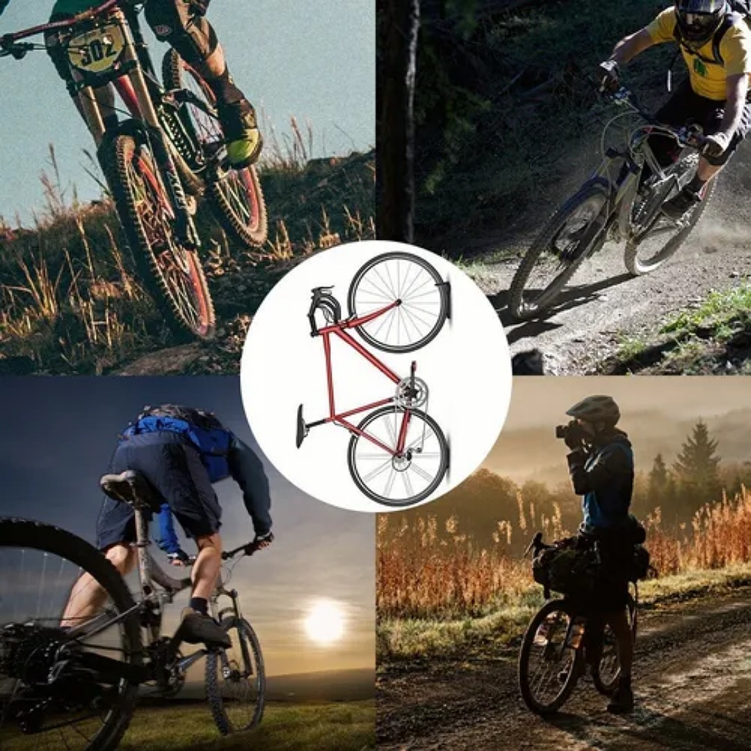 Gancho De Soporte De Pared Para Bicicleta, Negro, 2 Piezas