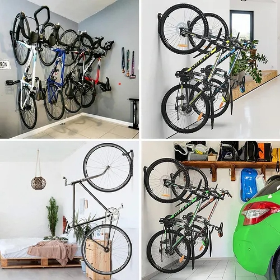 Gancho De Soporte De Pared Para Bicicleta, Negro, 2 Piezas