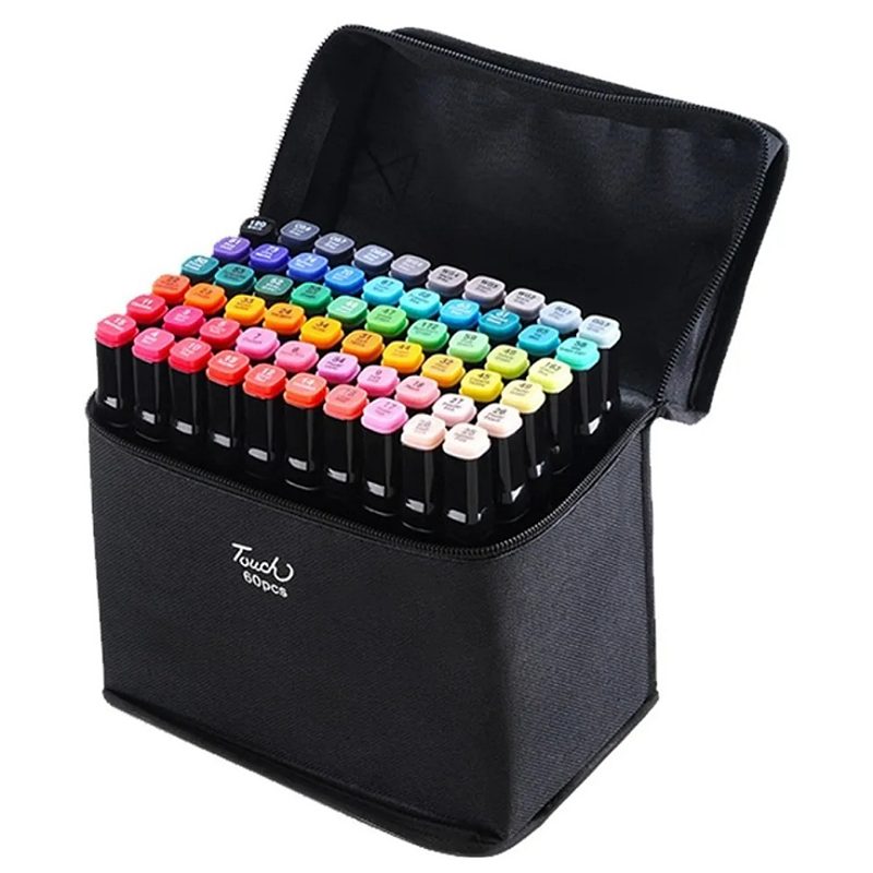 Juego De 48 Marcadores, Rotuladores, Dibujo, Doble Punta