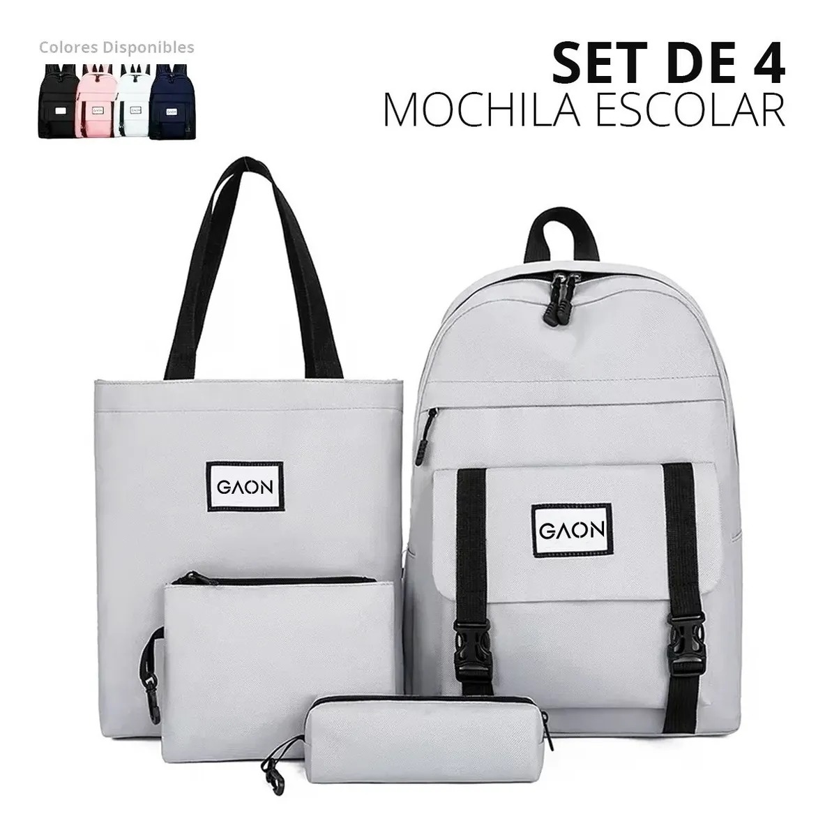 Mochila Escolar Bolsa Lapicera Lonchera Para Hombre Y Mujer