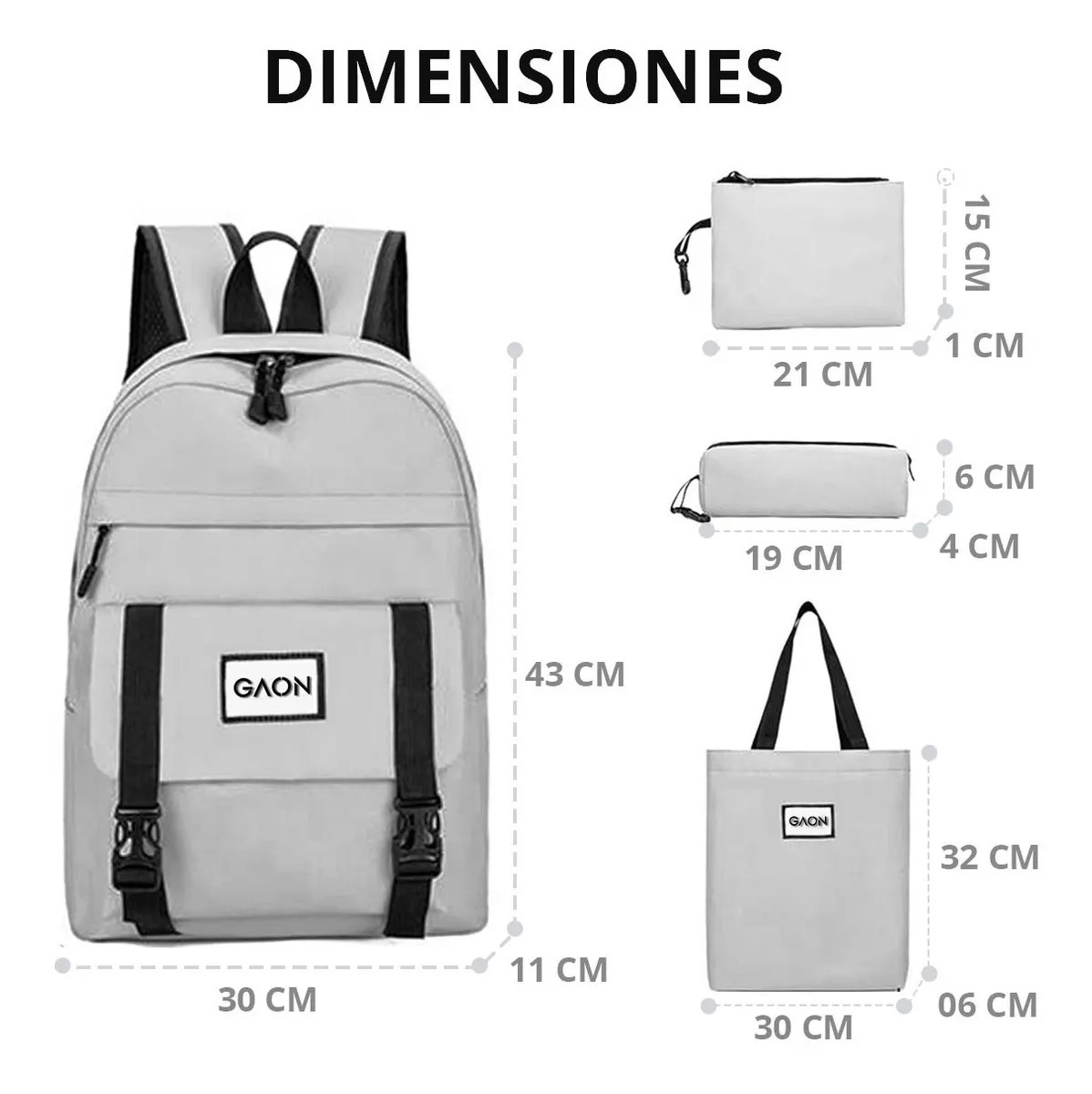Mochila Escolar Bolsa Lapicera Lonchera Para Hombre Y Mujer