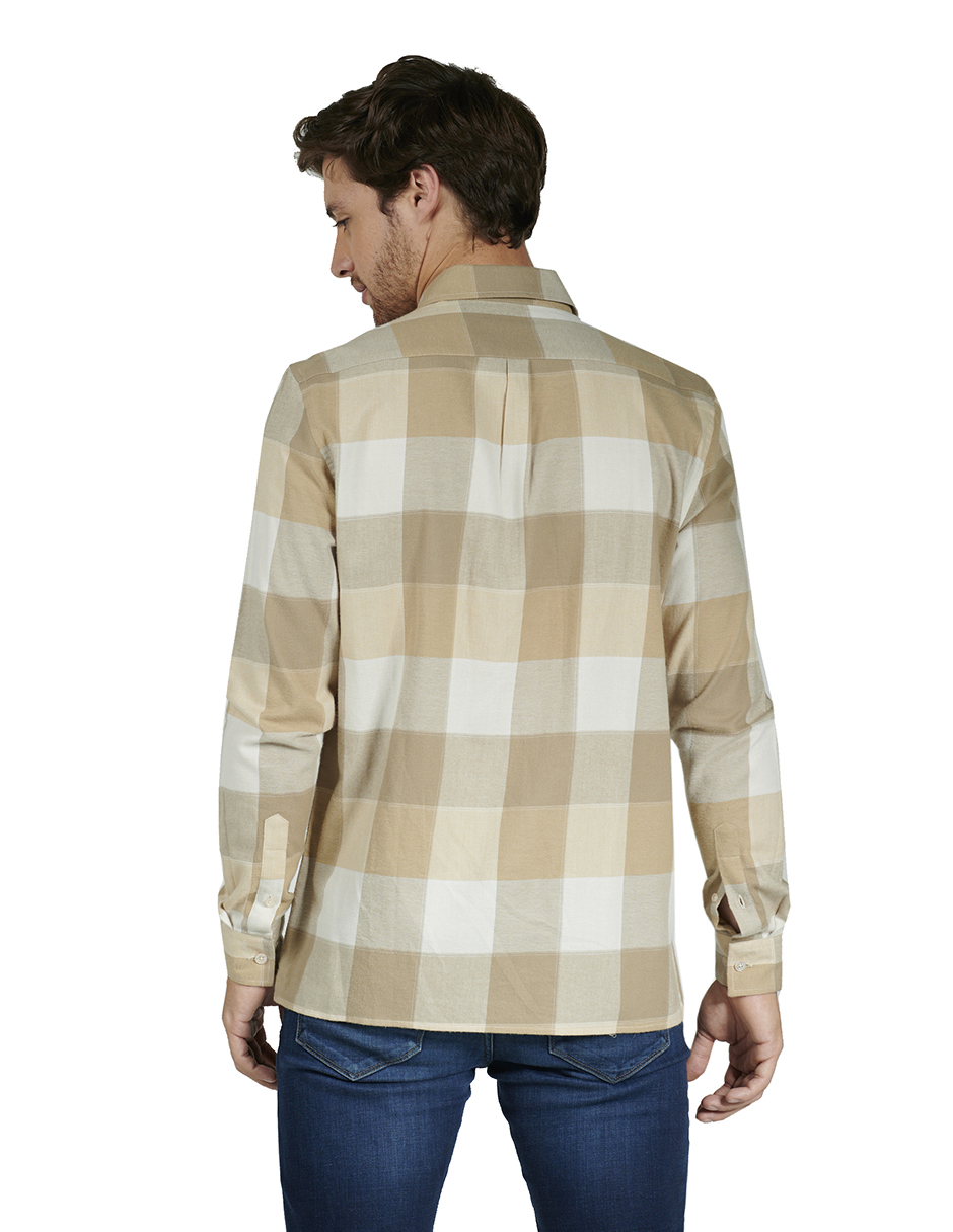 Camisa De Tela De Franela Para Hombre 228207 Generra